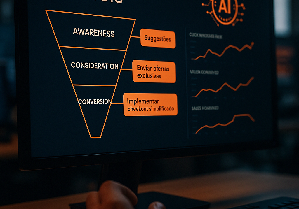funil de vendas com inteligencia artificial feito pela rm07 agencia de marketing
