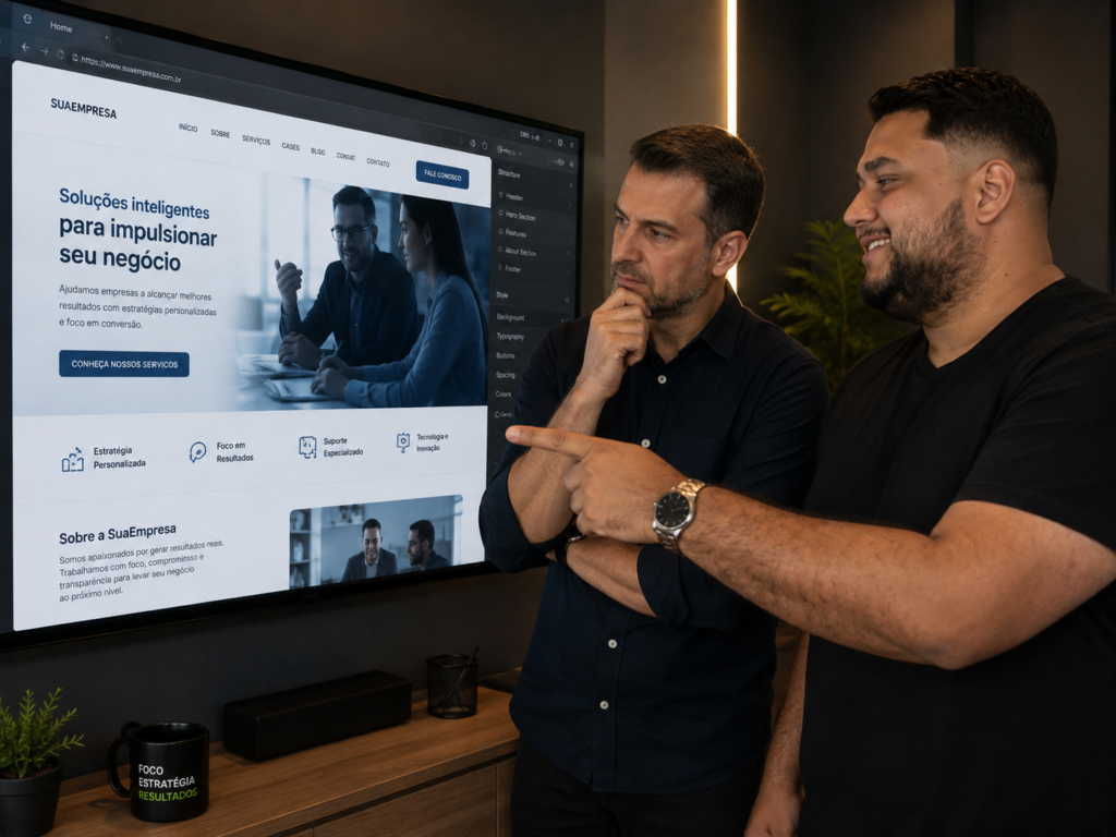 Desenvolvimento de site profissional para empresas.